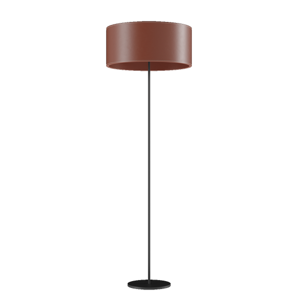 Cylinder Leather Floor Lamp 