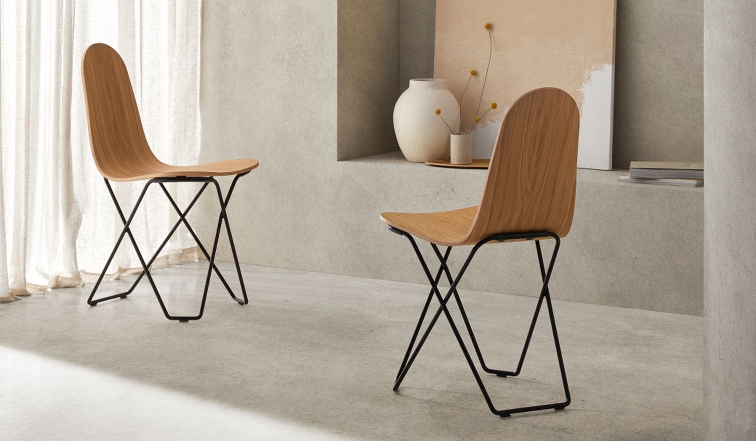 modern wooden chairs in minimalist design