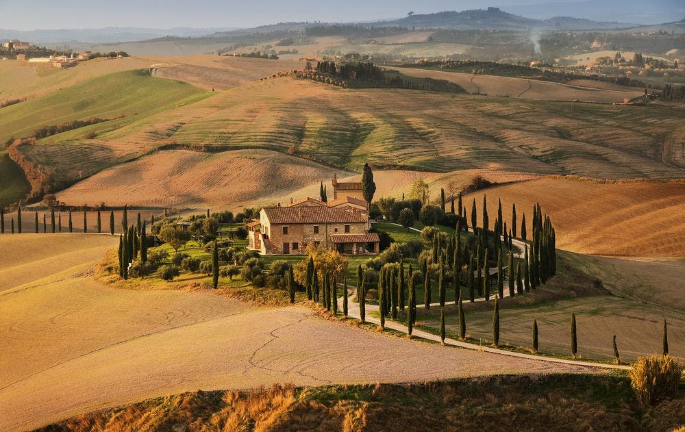 Landschaft in der Toskana, Italien.