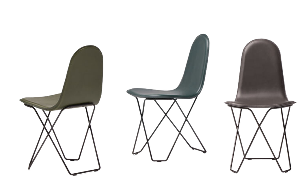 coloured leather dining chairs
